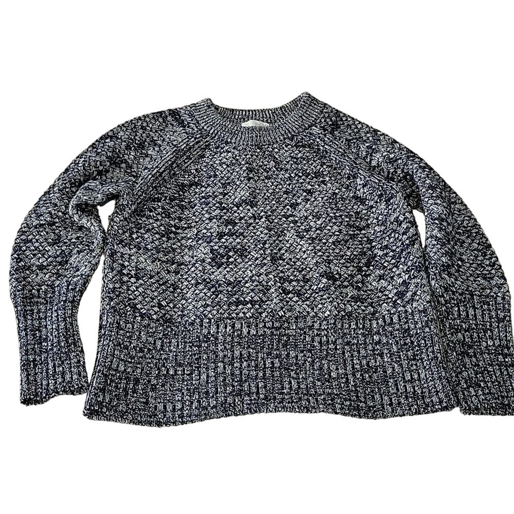 Universal Thread Goods Co. Blue Gray and White Woven Women's Sweater Size Small